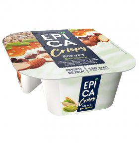 Йогурт с фисташками и смесь из семян подсолнечника, орехов и темного шоколада 4,8% Еpica Crispy 140 гр