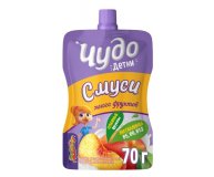 Питьевой йогурт детки Смуси с персиком 2,1% Чудо 70 гр