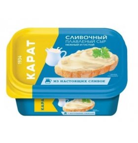 Сыр плавленый сливочный 45% Карат 400 гр
