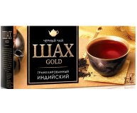 Чай черный гранулированный в пакетиках Шах голд 25 шт х 2 гр