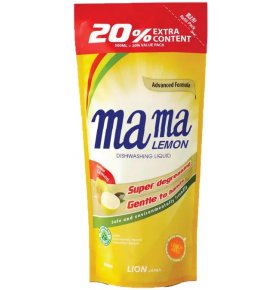 Средство для мытья посуды и детских принадлежностей Mama Lemon Natural Lemon Fragrance аром лимона Lion 600 мл