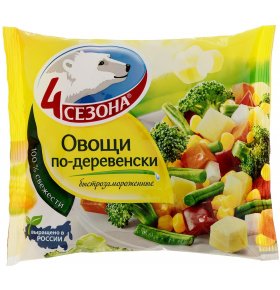 Смесь овощная Овощи по-деревенски замороженная 4 Сезона гр
