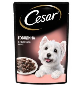 Влажный корм для собак говядина Cesar 85 гр