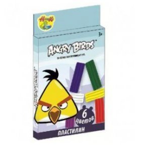 Пластилин Angry Birds 6 цветов 120 гр