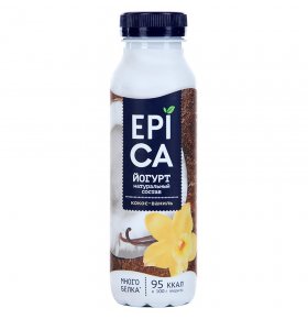 Йогурт Кокос ваниль питьевой 3,6% Epica 290 гр