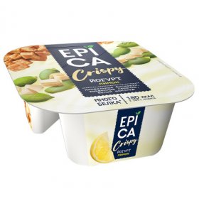 Йогурт с лимоном и смесь из семян тыквы, печенья и белого шоколада 4,8% Еpica Crispy 140 гр