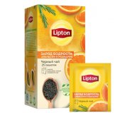 Чай черный Заряд бодрости с апельсином и листьями розмарина Lipton 25 пак х 1,5 гр