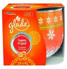 Свеча ароматизированная Glade Limited Edition сладкий апельсин 120 гр