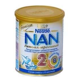 Смесь NAN 2 молочная гипоалергенная сухая 400г