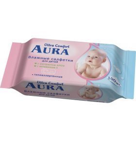 Влажные салфетки для детей Ultra comfort Aura 100 шт
