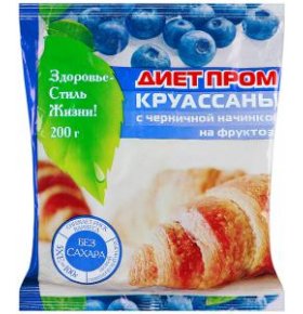 Круассаны с черничной начинкой на фруктозе Диетпром 200 гр