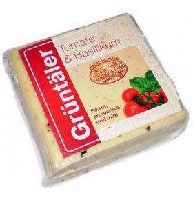 Сыр с томатом и базиликом 50% вес Gruntaler 1 кг