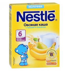 Каша молочная овсяная груша и банан с бифидобактериями Nestle 220 гр
