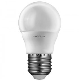 Лампа светодиодная Ergolux LED-G45 холодный свет Е27 7 Вт
