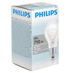Лампа накаливания А55 Philips 60 Вт цоколь E27