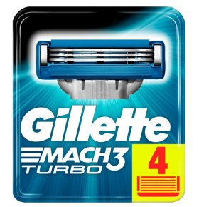 Кассеты Mach3 Turbo для мужчин Gillette 4 шт