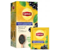 Чай черный баланс и спокойствие с черной смородиной и листьями мяты Lipton 25 пак х 1,5 гр