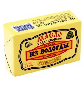 Масло сливочное традиционное из Вологды 82,5% Северное молоко 180 гр