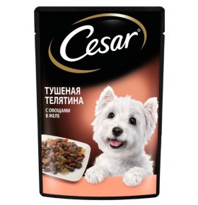 Влажный корм для собак телятина с овощами Cesar 85 гр