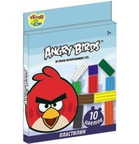 Пластилин Angry Birds 10 цветов 200 гр