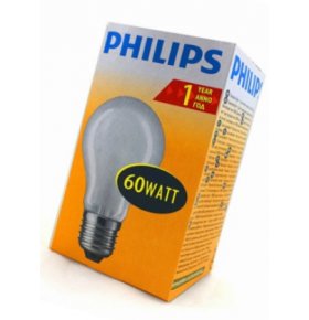 Лампа накаливания А55 Philips 60 Вт цоколь E27FR