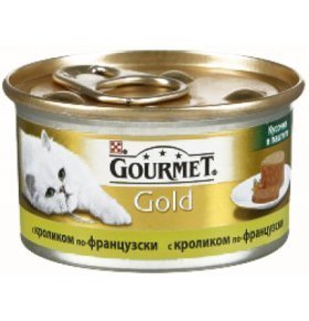 Корм д/котов Gourmet Gold кролик кусочки в паштете 85г