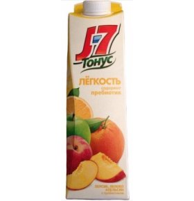 Нектар J7 Тонус Легкость Персик, яблоко, апельсин 0.9 л