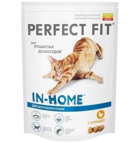 Корм для домашних кошек с курой Perfect Fit 650 гр