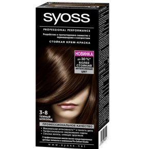 Краска для волос оттенок 3-8 Темный шоколад Syoss Color 115 мл