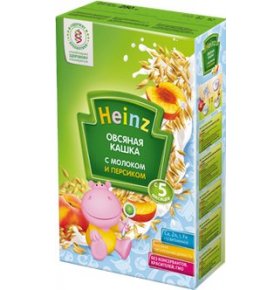 Молочная каша для детей овсяная с молоком и персиком с 5 месяца Heinz 250 гр