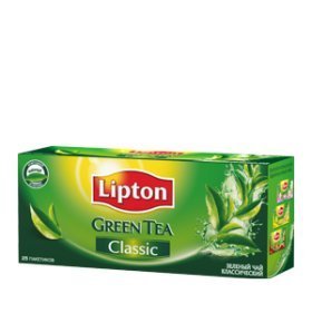 Чай зеленый Lipton Classic байховый 25*1,7г/уп