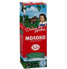 Молоко 3,2% Домик в Деревне 1450 гр