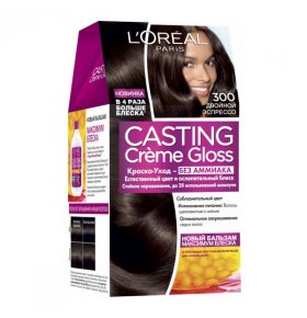 Стойкая краска-уход для волос Casting Creme Gloss без аммиака, оттенок 300, Двойной Эспрессо L'Oreal Paris