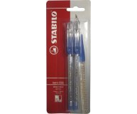Ручка шариковая Stabilo 538/41-2B синяя в упаковке 2 штуки