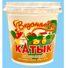 Катык Любимый 4,5% Вкусняев 350 гр