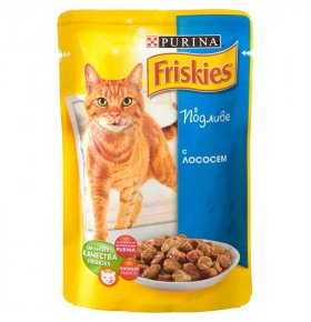 Корм для взрослых кошек С лососем и тунцом полнорационный Friskies 100 гр
