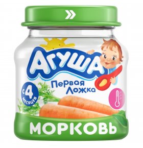 Пюре морковь с 4месяцев Агуша 80 гр