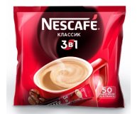 Напиток кофейный 3 в 1 классический Nescafe 50 стиков х 14,5 гр
