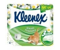 Бумага туалетная Kleenex Ромашка 3-слойная 4шт/уп