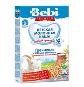 Каша Bebi Premium гречневая с козьим мол/пребиот^ 200г