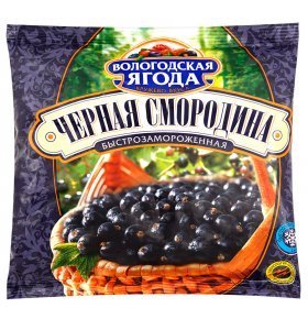 Черная смородина Вологодская ягода Кружево вкуса быстрозамороженная, 300г