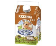 Ряженка Коровка из Кореновки 2,5% 450 гр