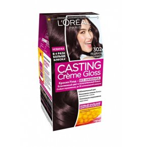 Стойкая краска-уход для волос Casting Creme Gloss без аммиака, оттенок 302, Ледяной фраппучино L'Oreal Paris