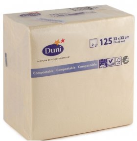 Салфетки бумажные Duni 2-слойные 33 см 125 шт