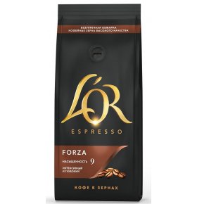 Кофе натуральный жареный в зернах L’OR Espresso Forza 230 г