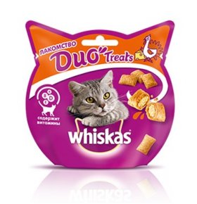 Лакомство для кошек Whiskas Duo Treats c индейкой и сыром 40 гр