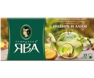 Чай зеленый в пакетиках имбирь и лайм Принцесса Ява 25 шт х 1,5 гр
