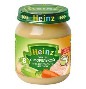 Пюре Heinz овощи и форель120 гр