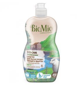 Средство для мытья посуды Bio-Care мята Bio Mio 450 мл