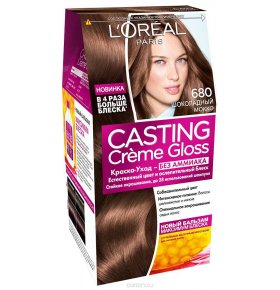 Стойкая краска-уход для волос Casting Creme Gloss без аммиака, оттенок 680, Шоколадный Мокко L'Oreal Paris